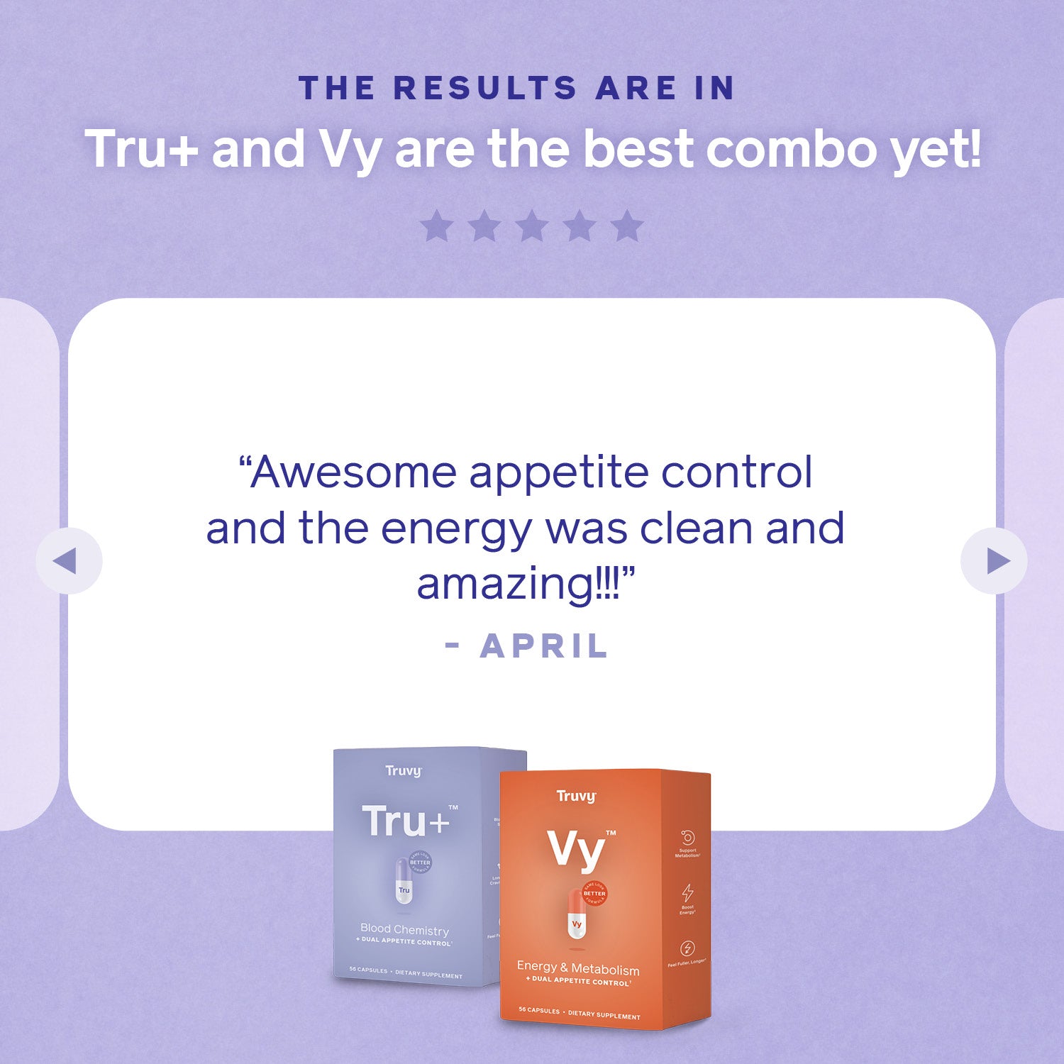 awesome appetite control and the energy was clean and amazing